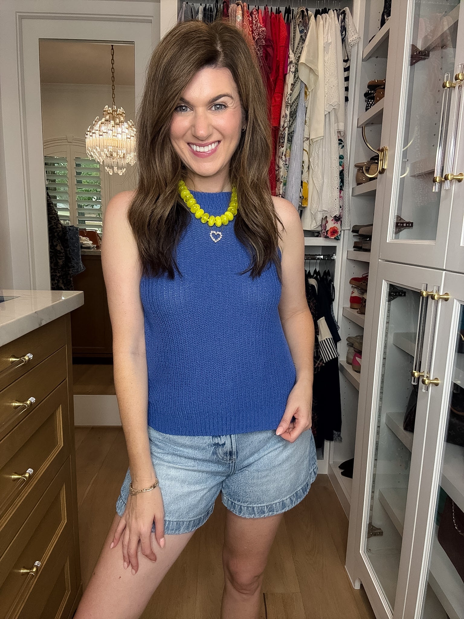 Coastal Club Sweater Tank in Royal Blue