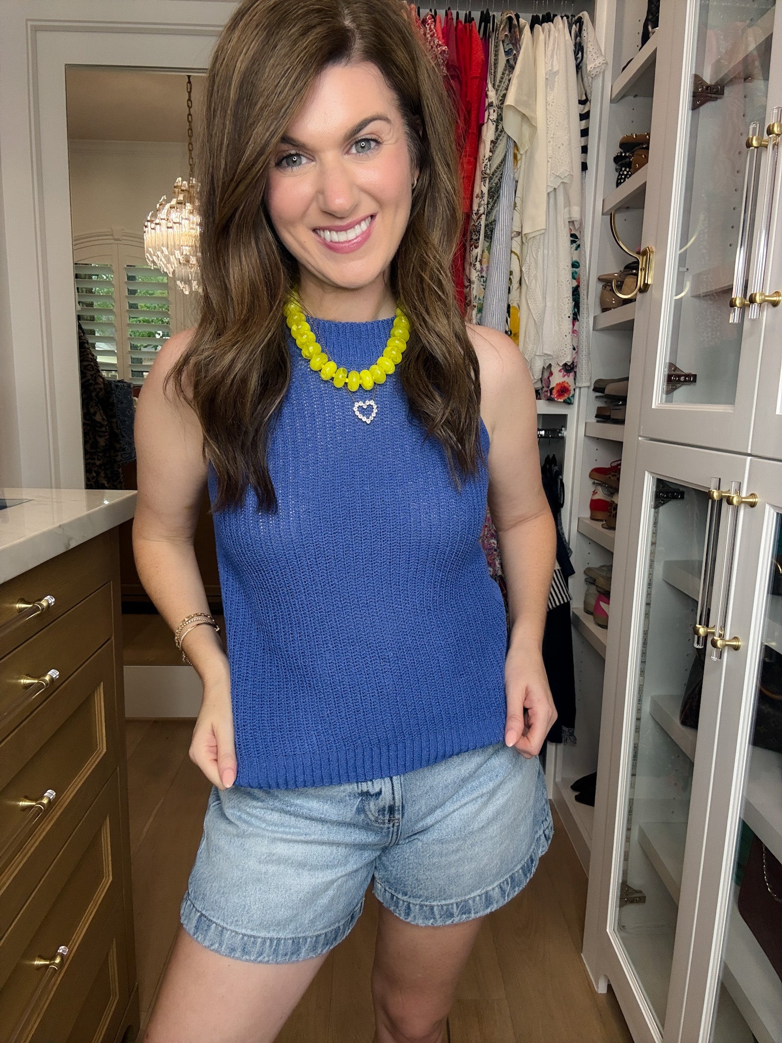 Coastal Club Sweater Tank in Royal Blue