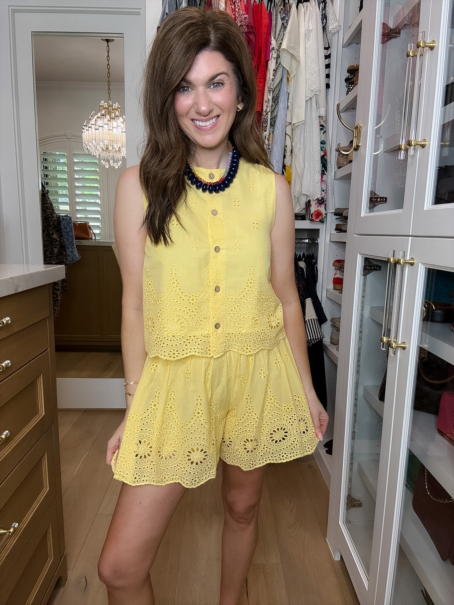 City Break Eyelet Set in Yellow