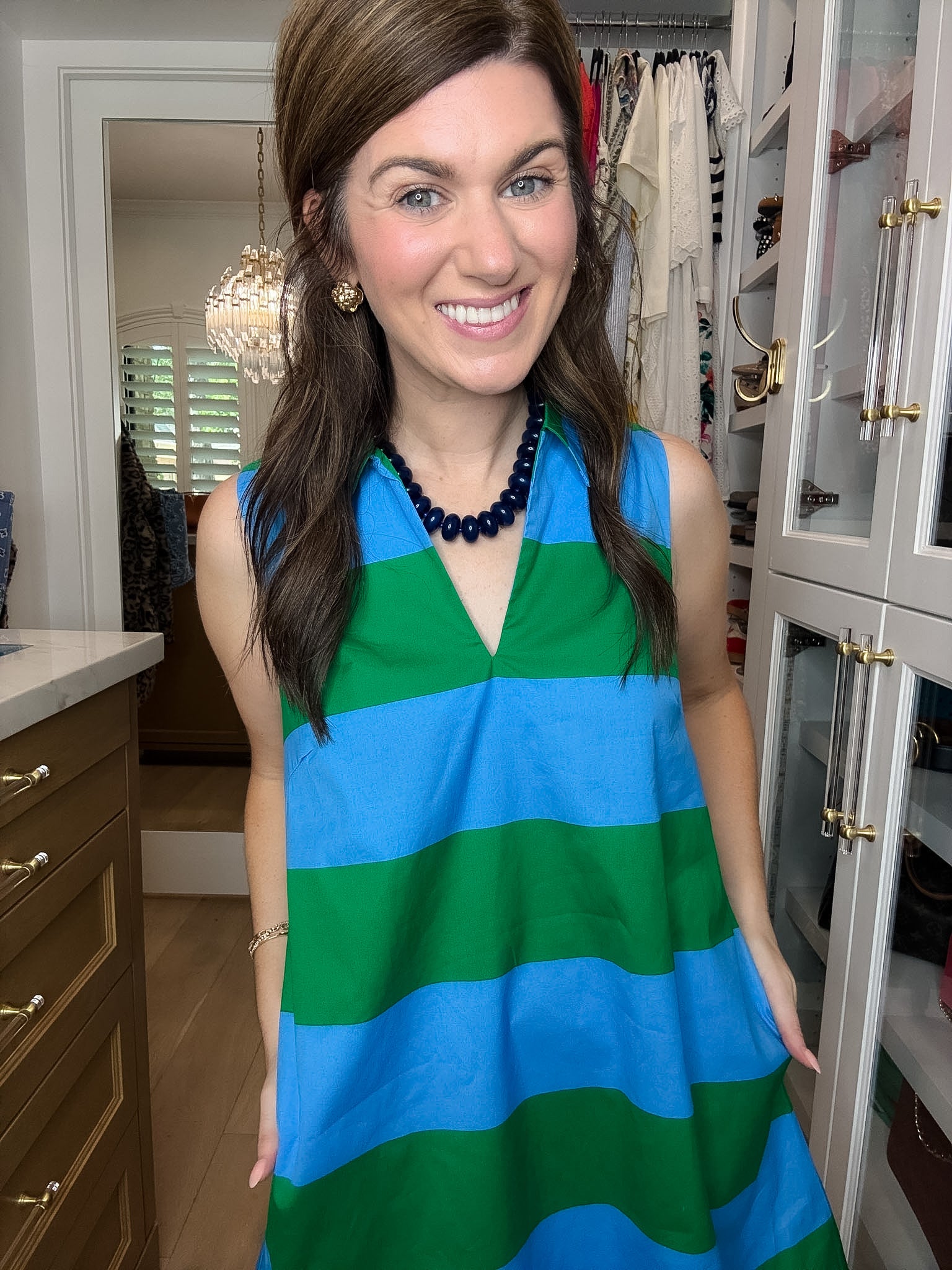 Bailey Beaded Necklace in Navy