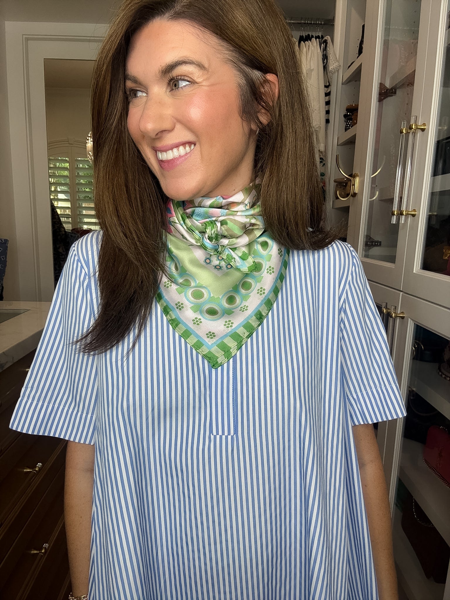 Flower Market Bandana in Green *Final Sale*