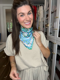 Flower Market Bandana in Blue *Final Sale*