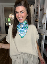 Flower Market Bandana in Blue *Final Sale*