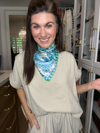 Flower Market Bandana in Blue *Final Sale*