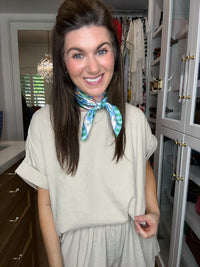 Flower Market Bandana in Blue *Final Sale*