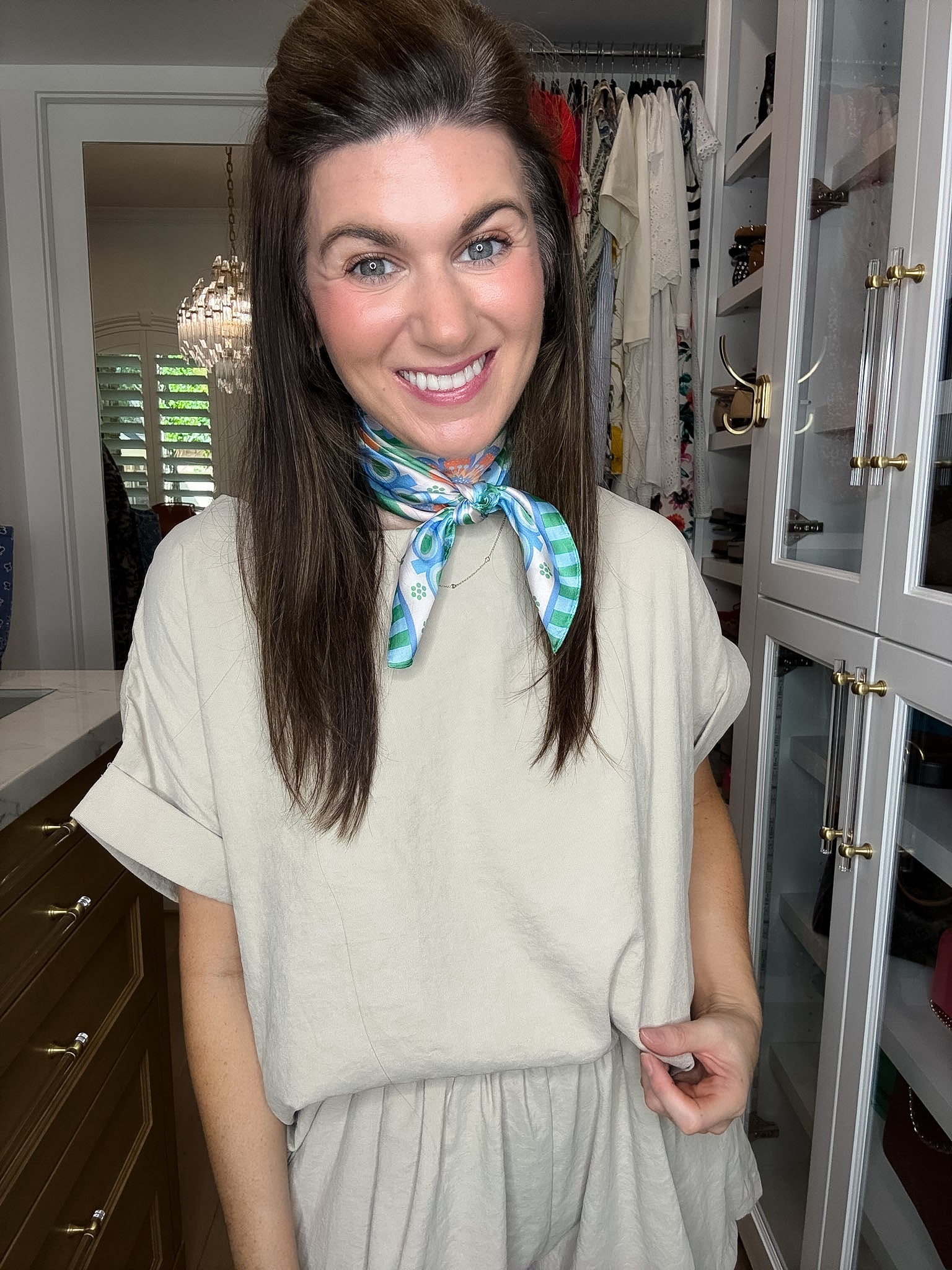 Flower Market Bandana in Blue *Final Sale*