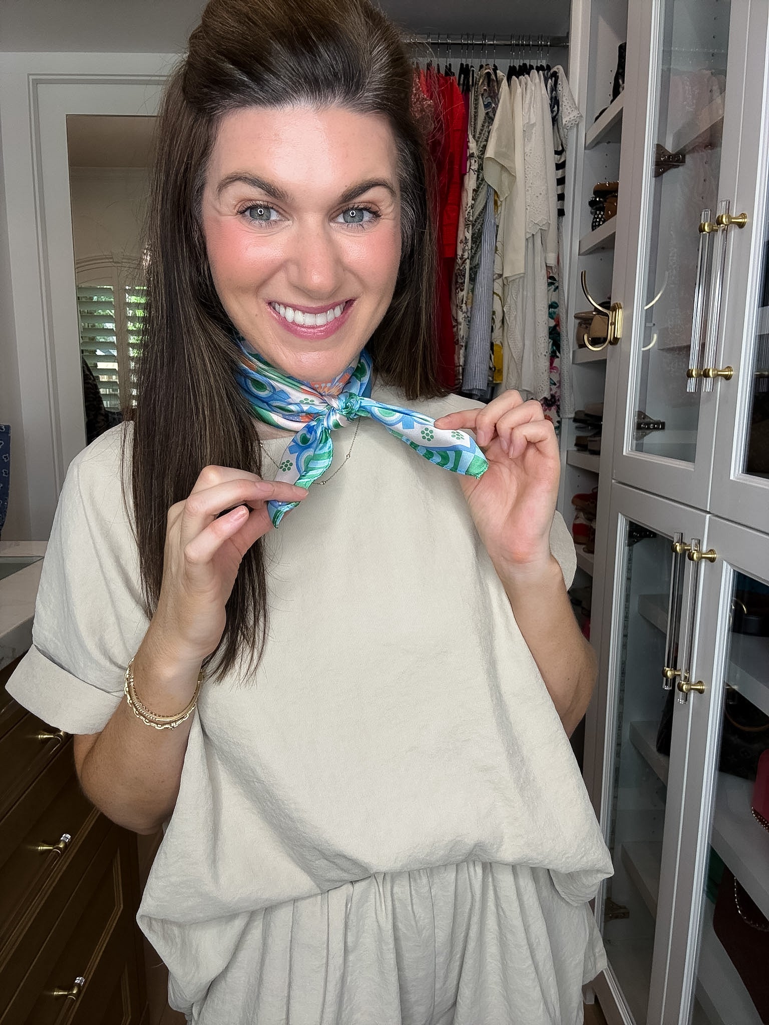 Flower Market Bandana in Blue *Final Sale*