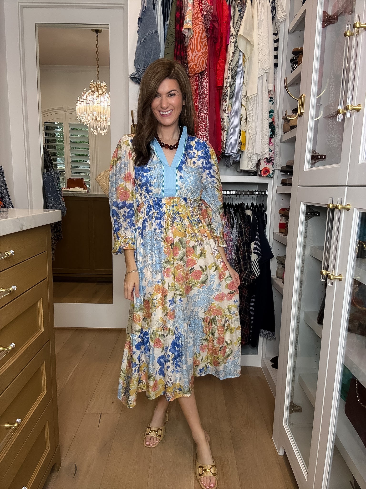 Painted Garden Midi Dress