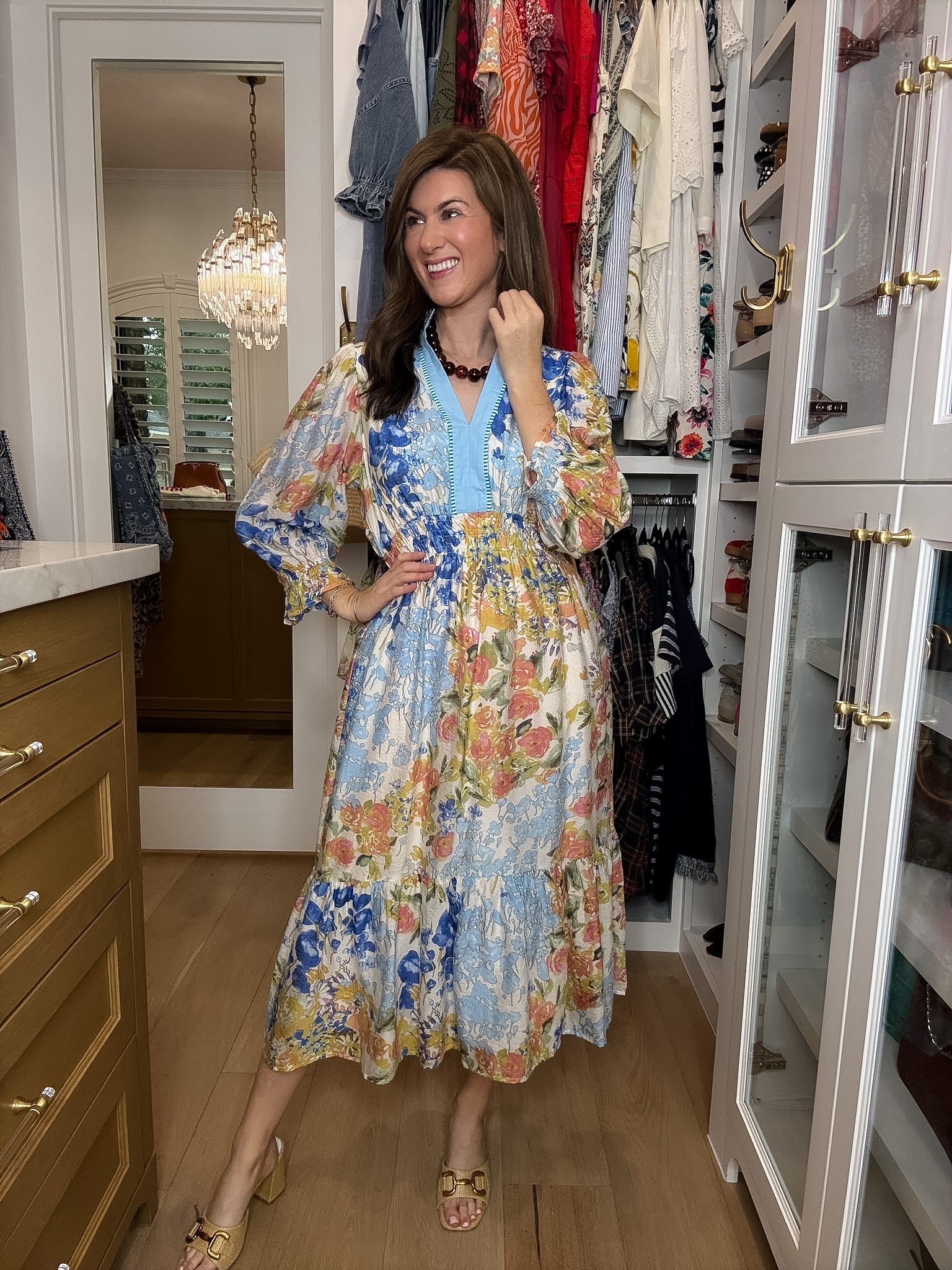 Painted Garden Midi Dress