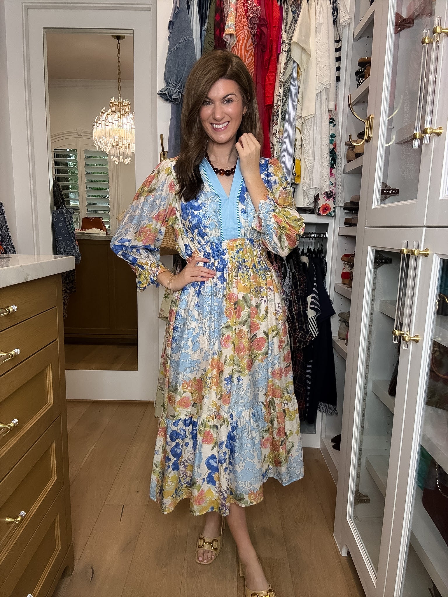 Painted Garden Midi Dress