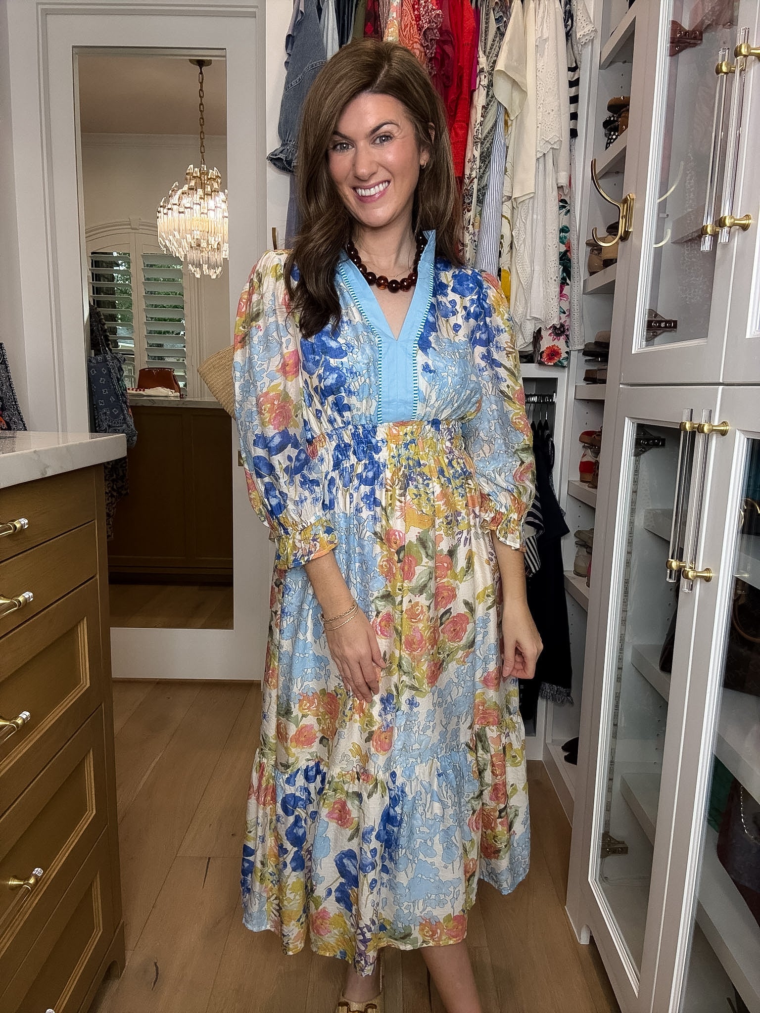 Painted Garden Midi Dress