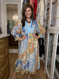 Painted Garden Midi Dress