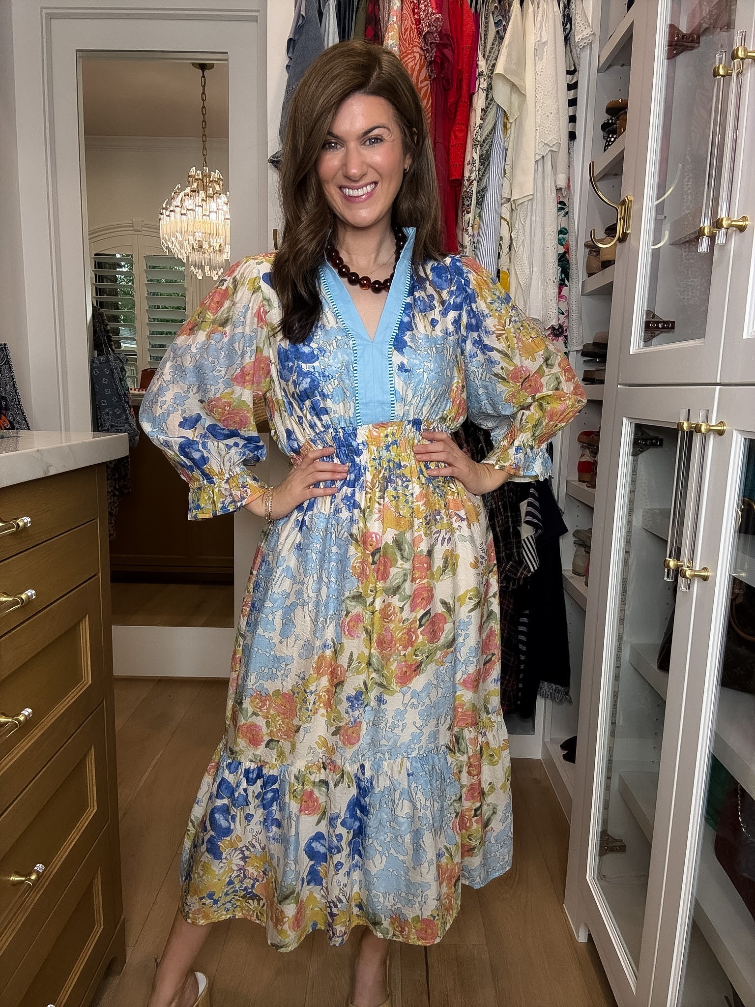 Painted Garden Midi Dress