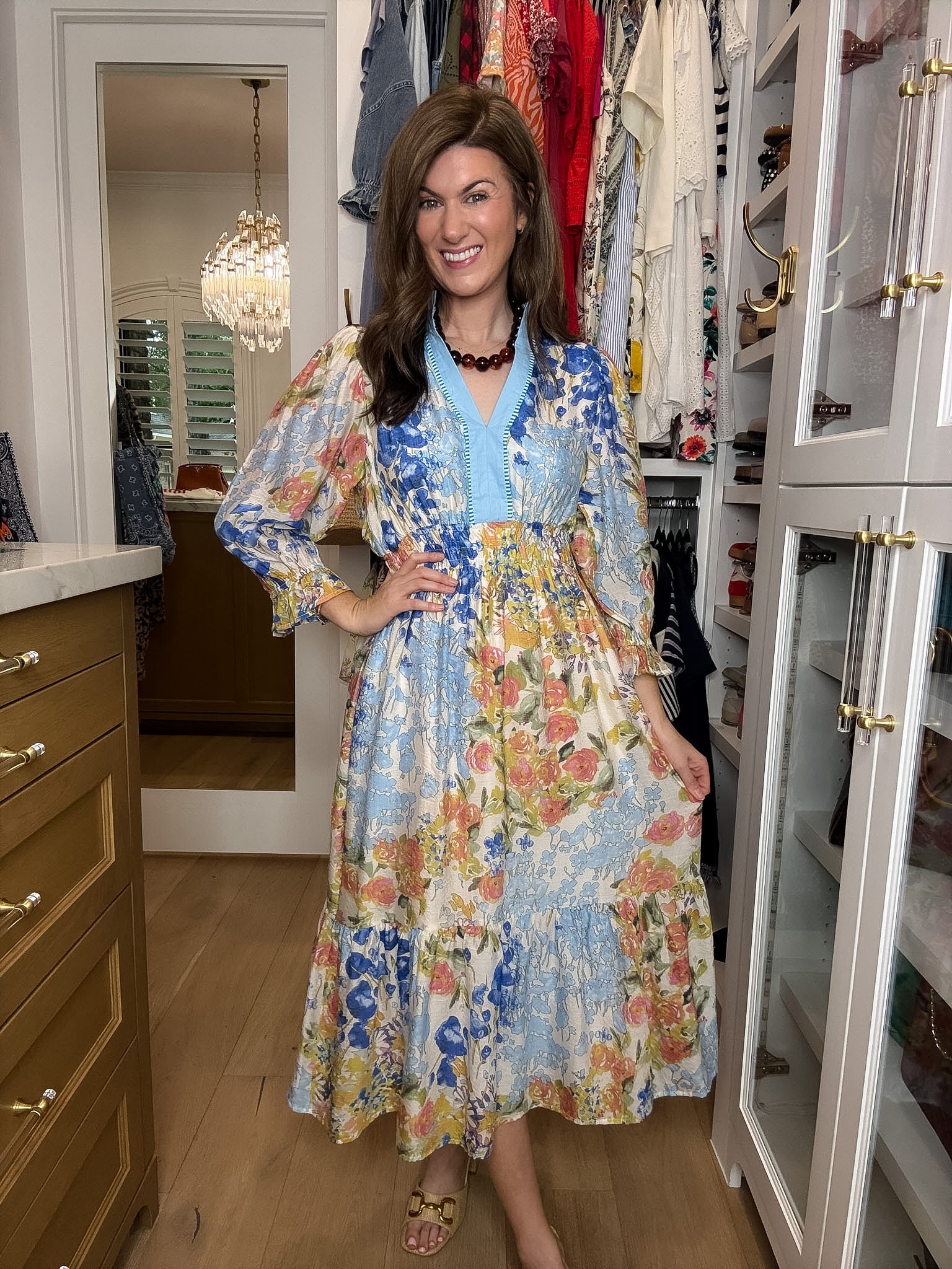 Painted Garden Midi Dress
