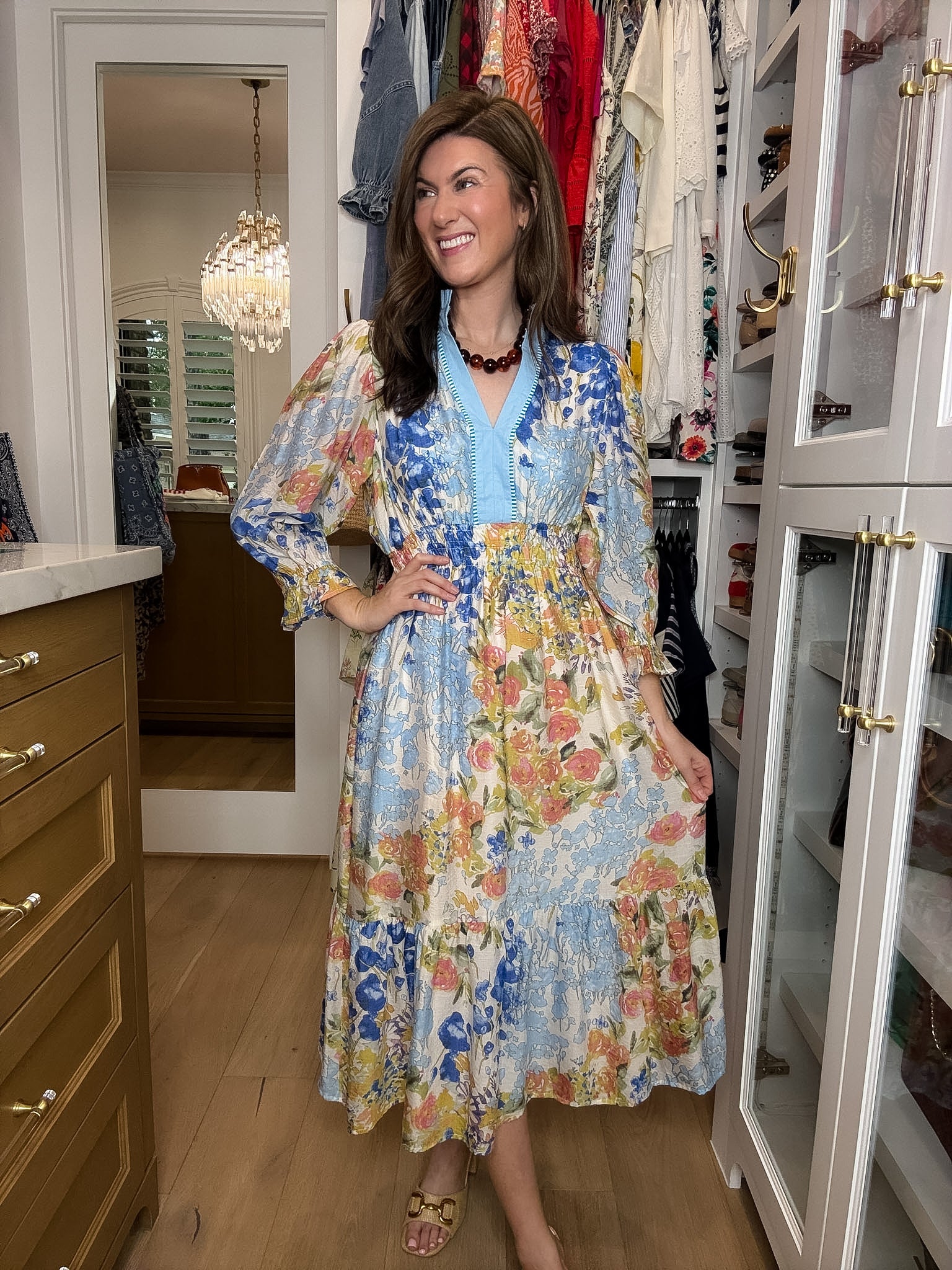 Painted Garden Midi Dress