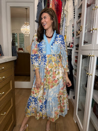 Painted Garden Midi Dress