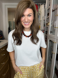 Carter Beaded Necklace in Tortoise *Final Sale*