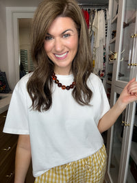 Carter Beaded Necklace in Tortoise *Final Sale*