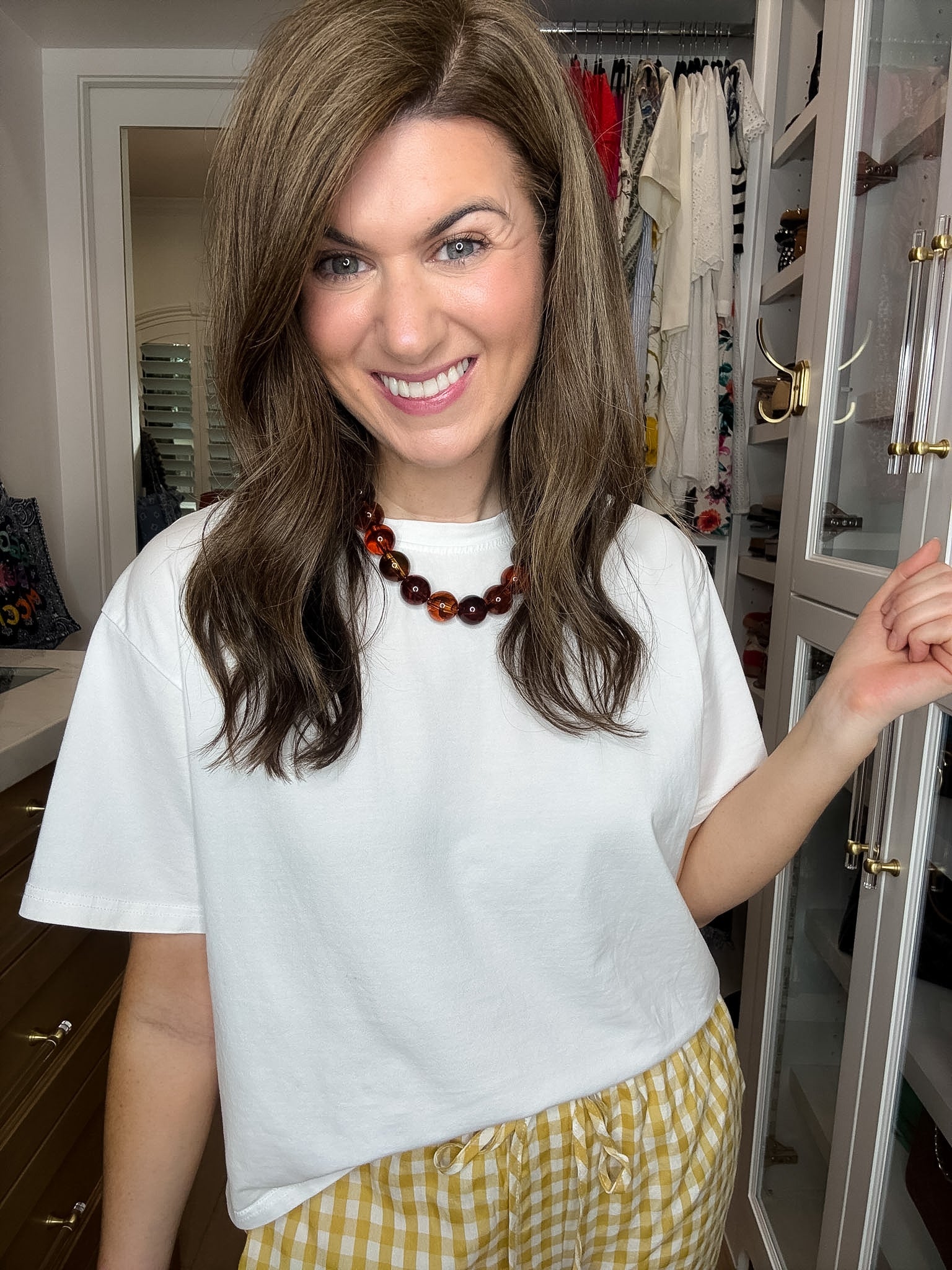 Carter Beaded Necklace in Tortoise *Final Sale*
