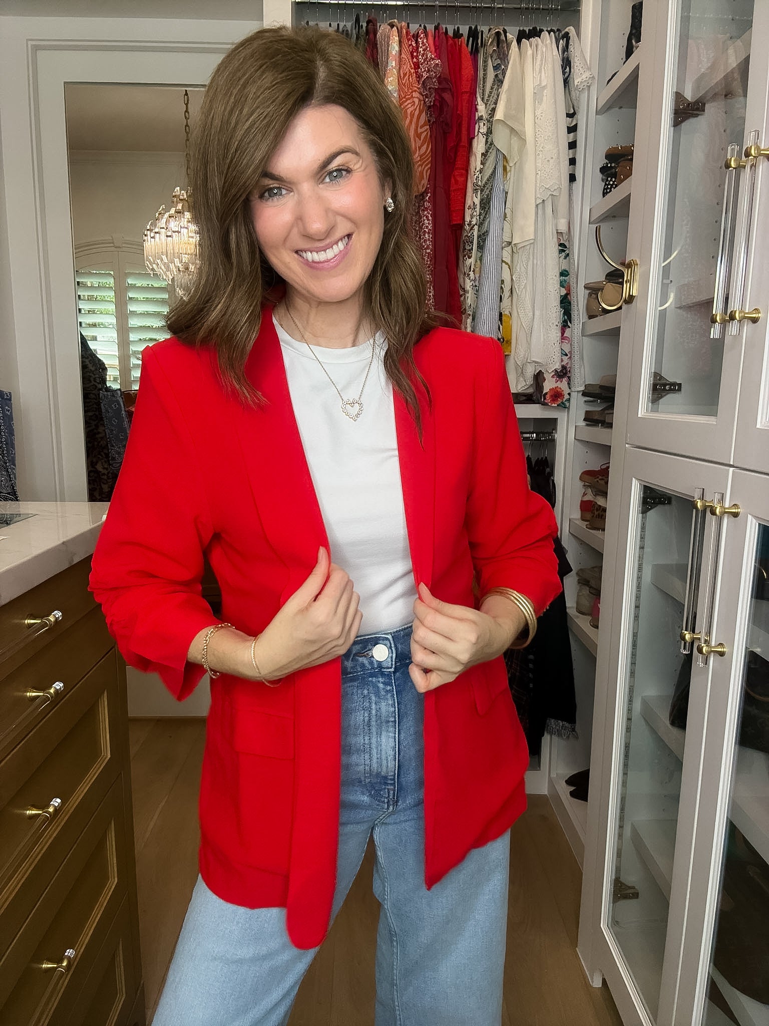 The First Impression Blazer in Red