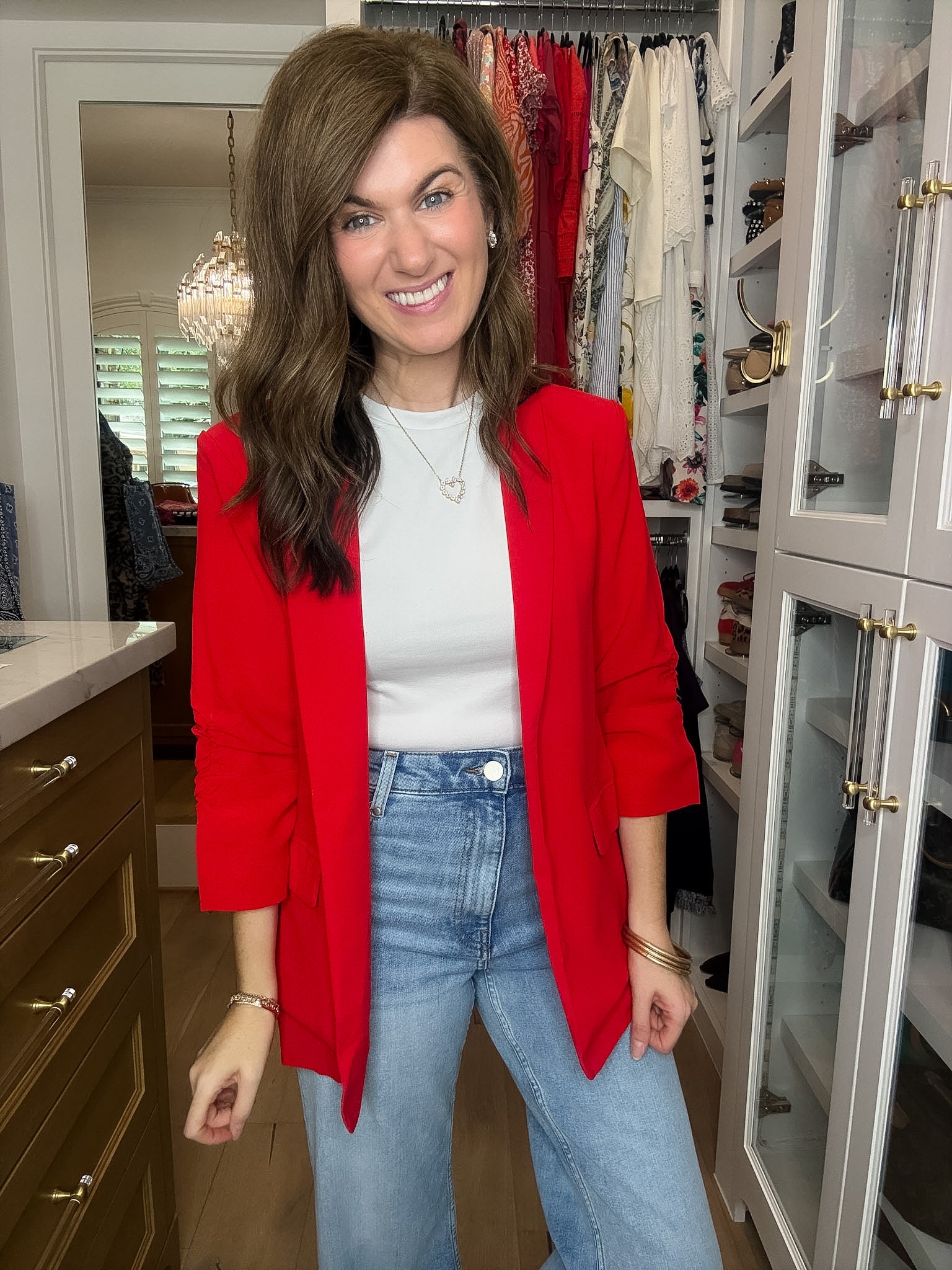 The First Impression Blazer in Red