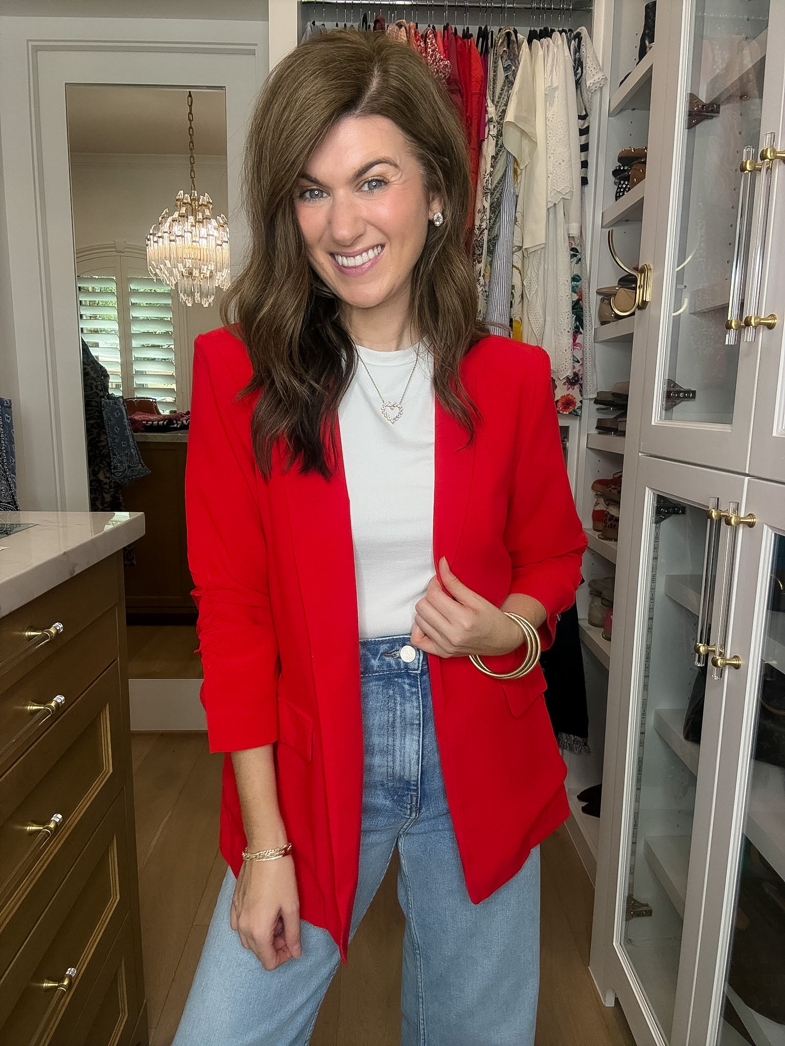 The First Impression Blazer in Red