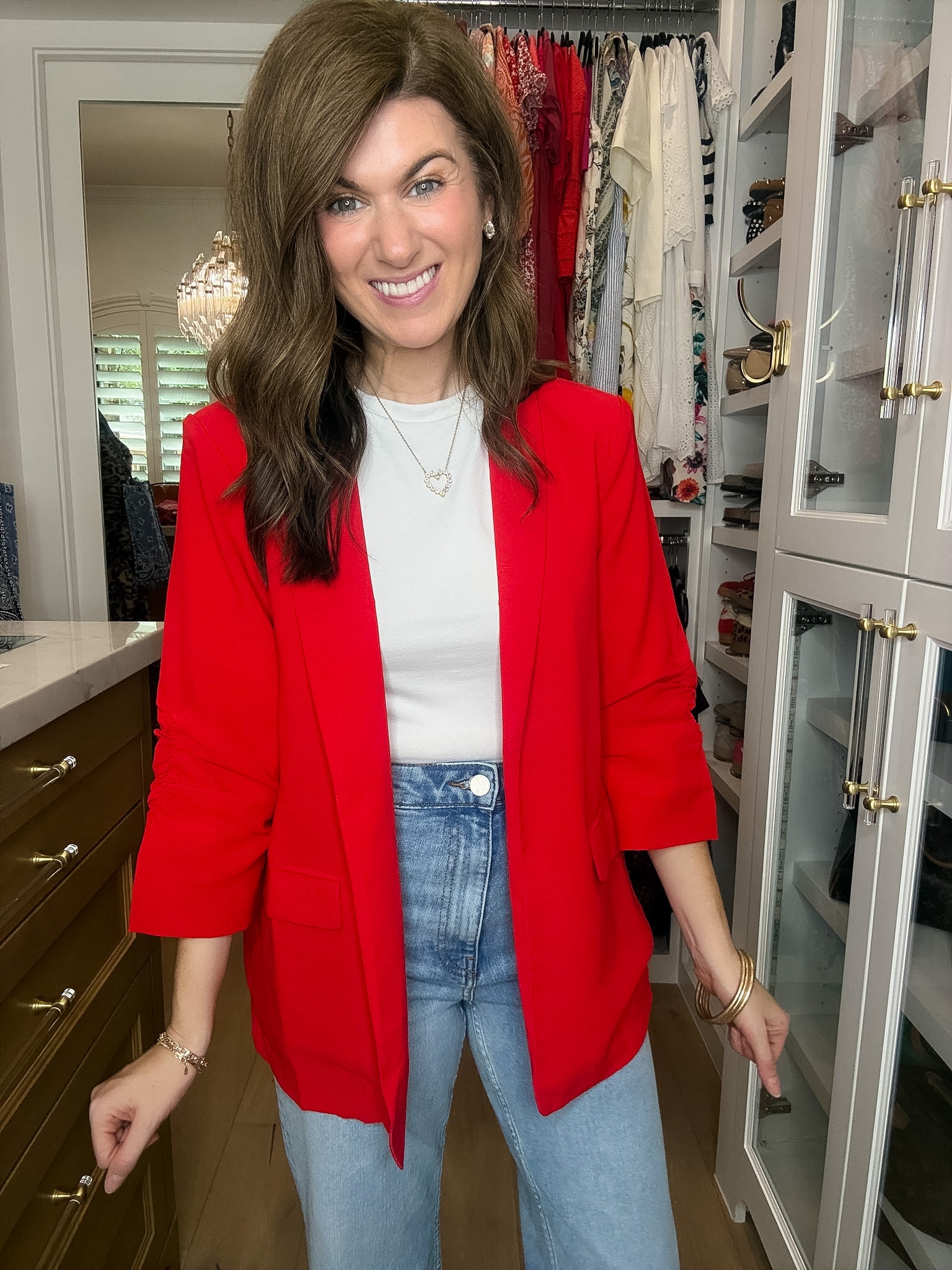 The First Impression Blazer in Red