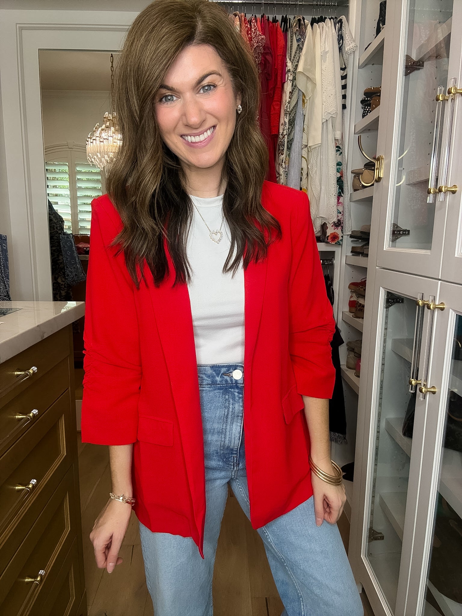 The First Impression Blazer in Red
