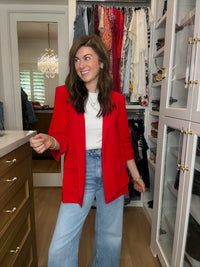 The First Impression Blazer in Red