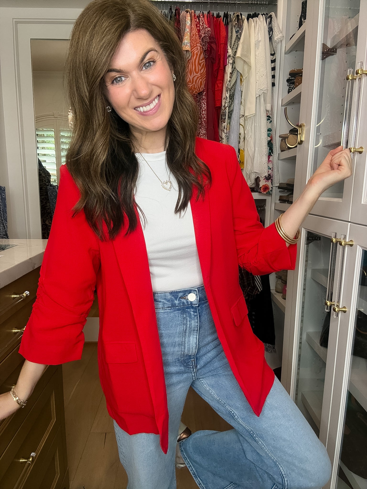 The First Impression Blazer in Red