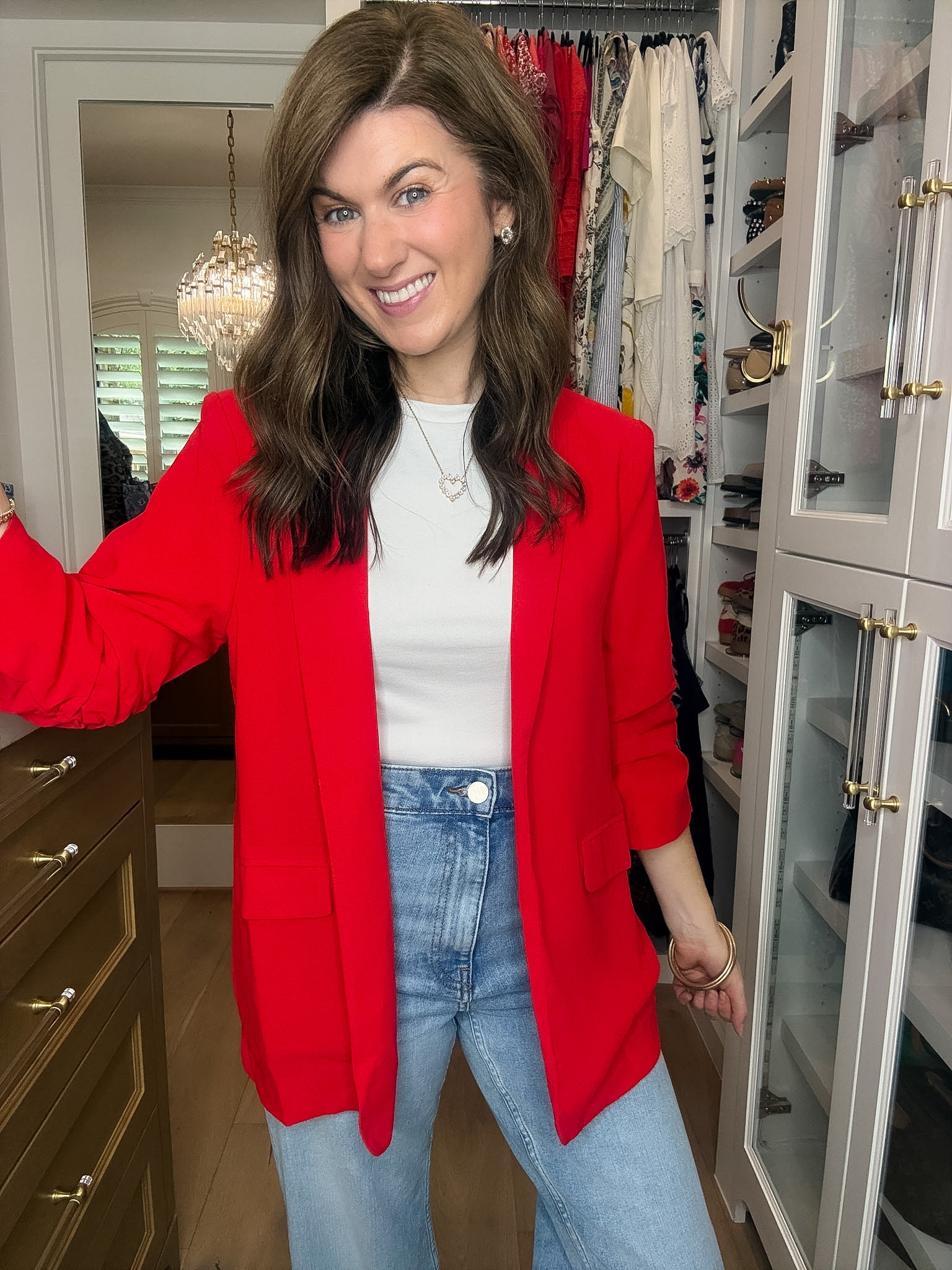 The First Impression Blazer in Red