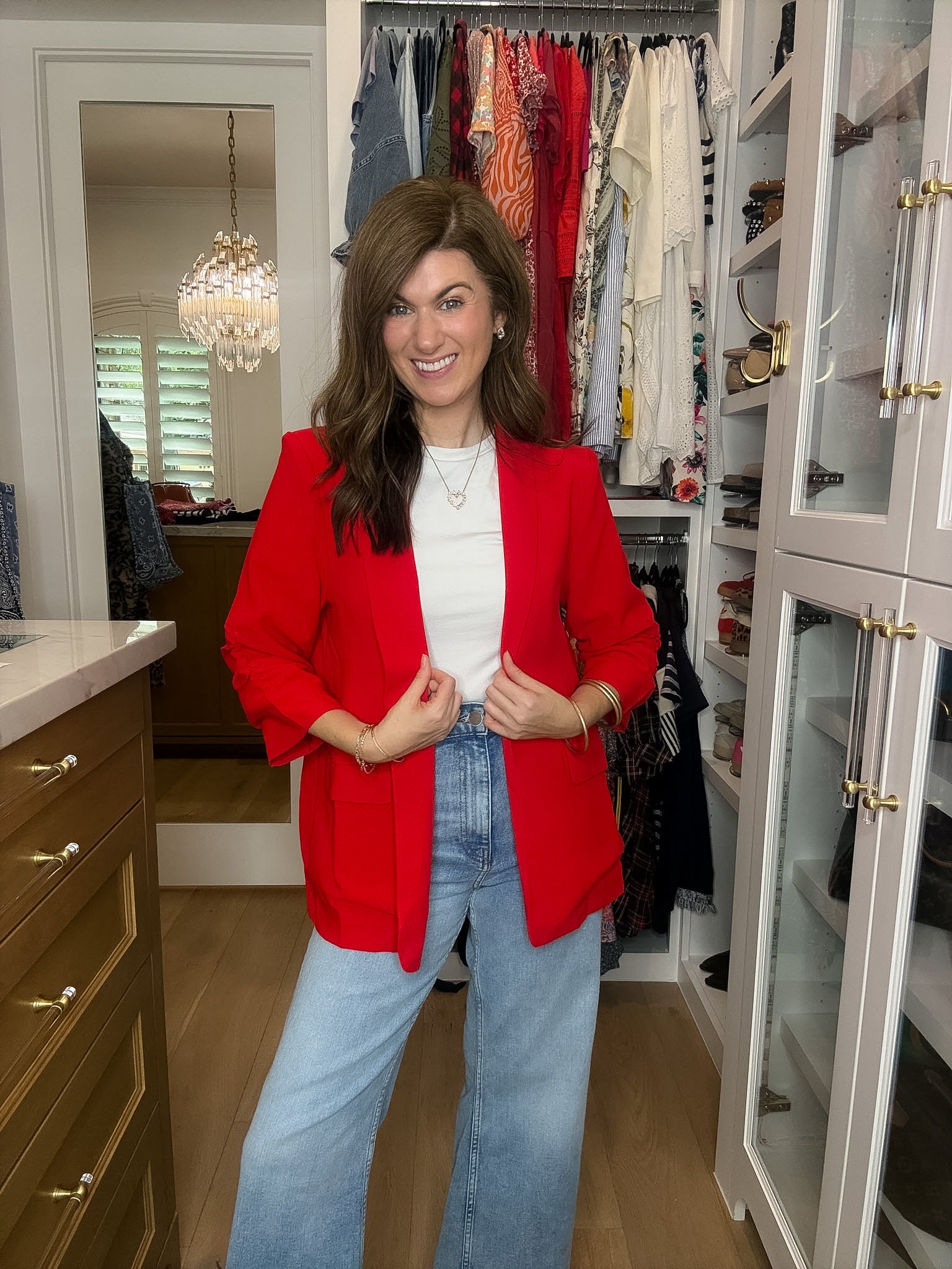 The First Impression Blazer in Red