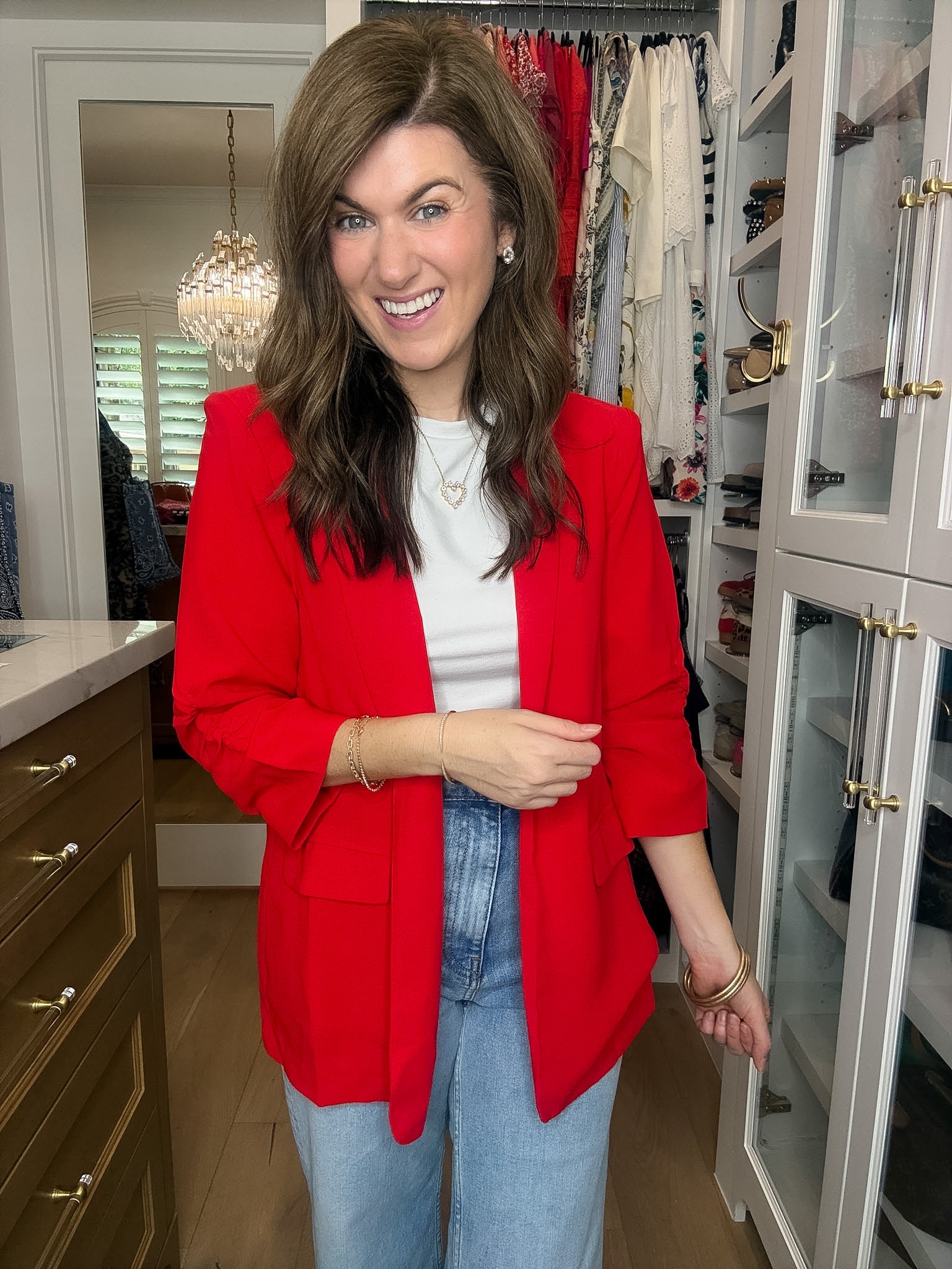 The First Impression Blazer in Red