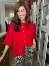 The Finishing Touch Cardigan in Red