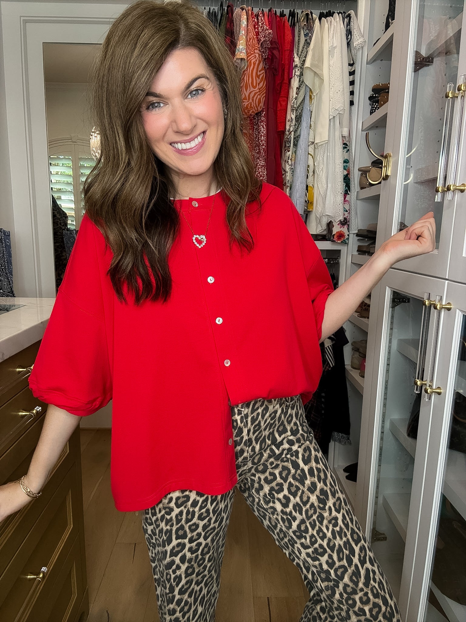 The Finishing Touch Cardigan in Red