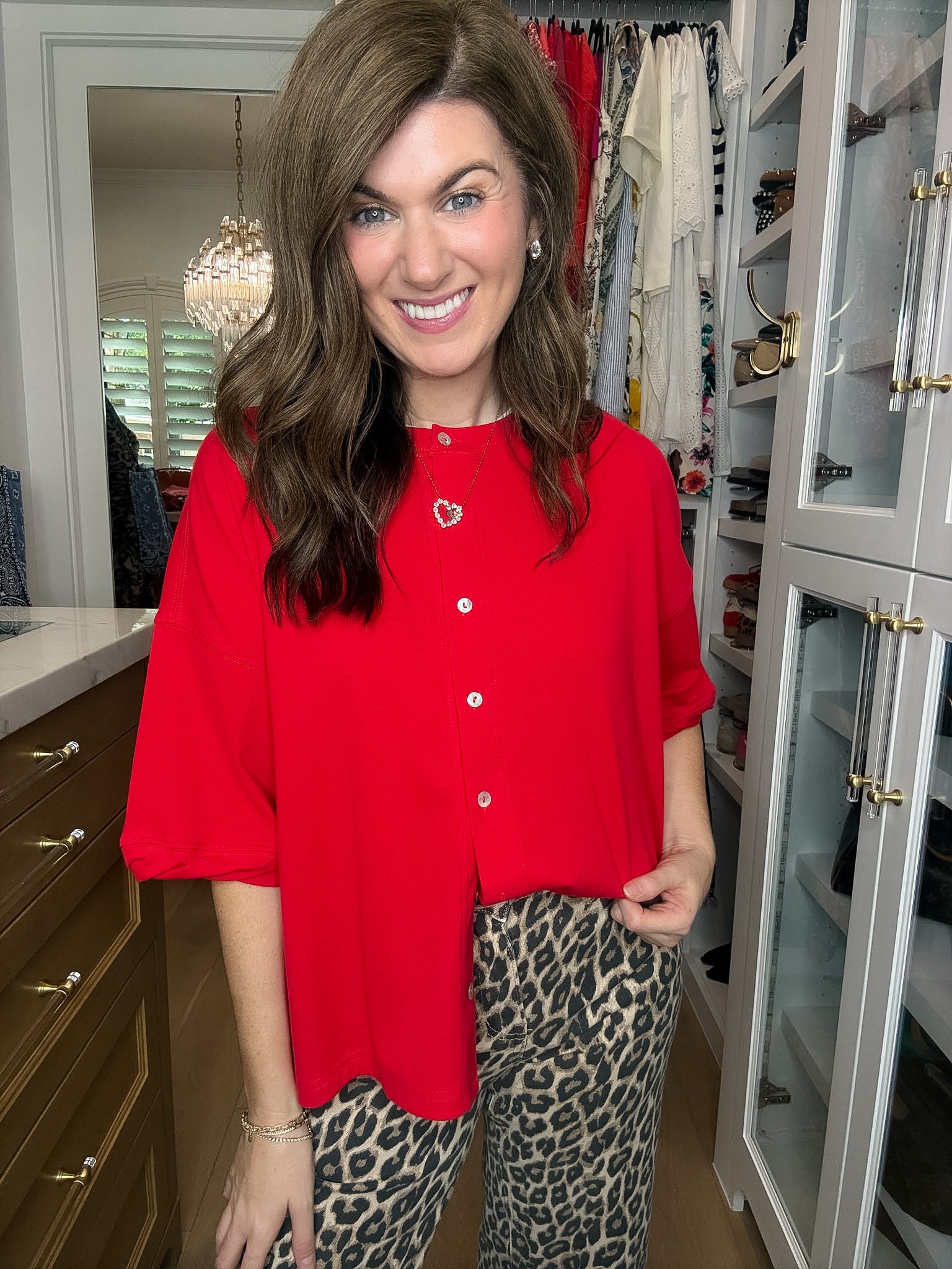 The Finishing Touch Cardigan in Red