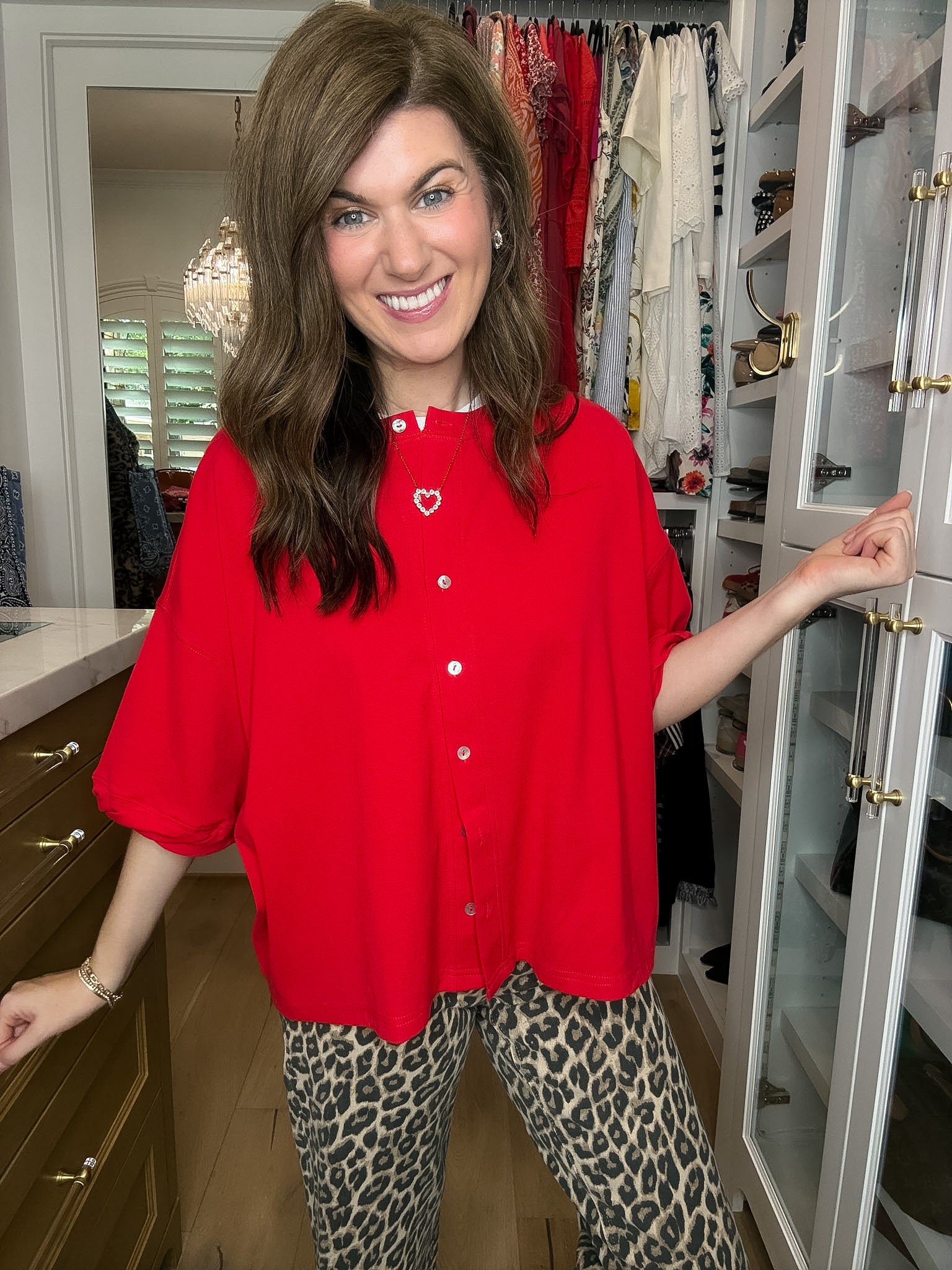 The Finishing Touch Cardigan in Red