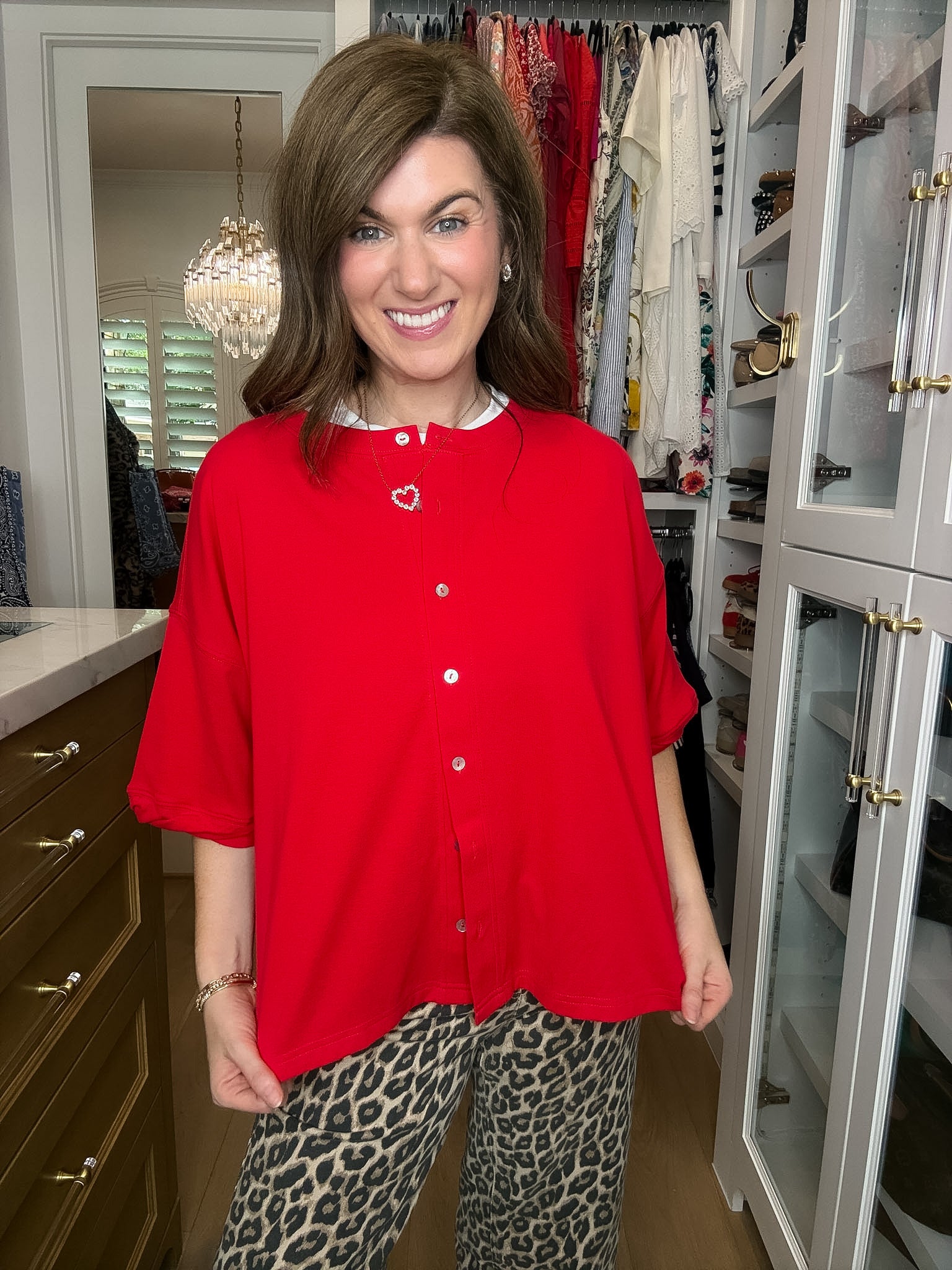 The Finishing Touch Cardigan in Red