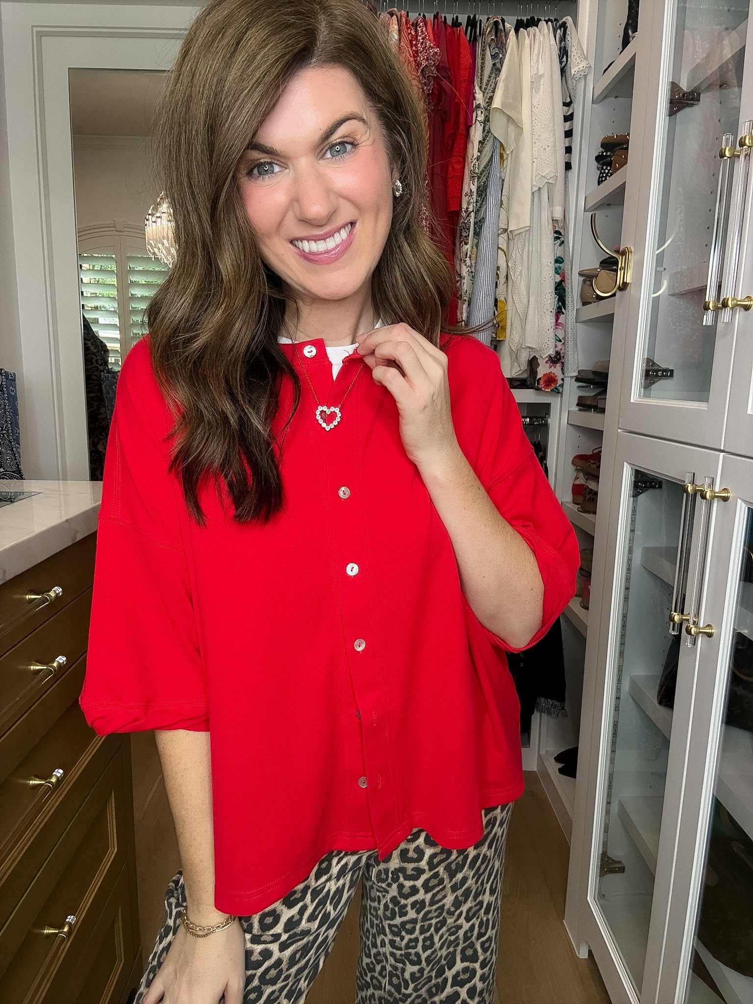 The Finishing Touch Cardigan in Red
