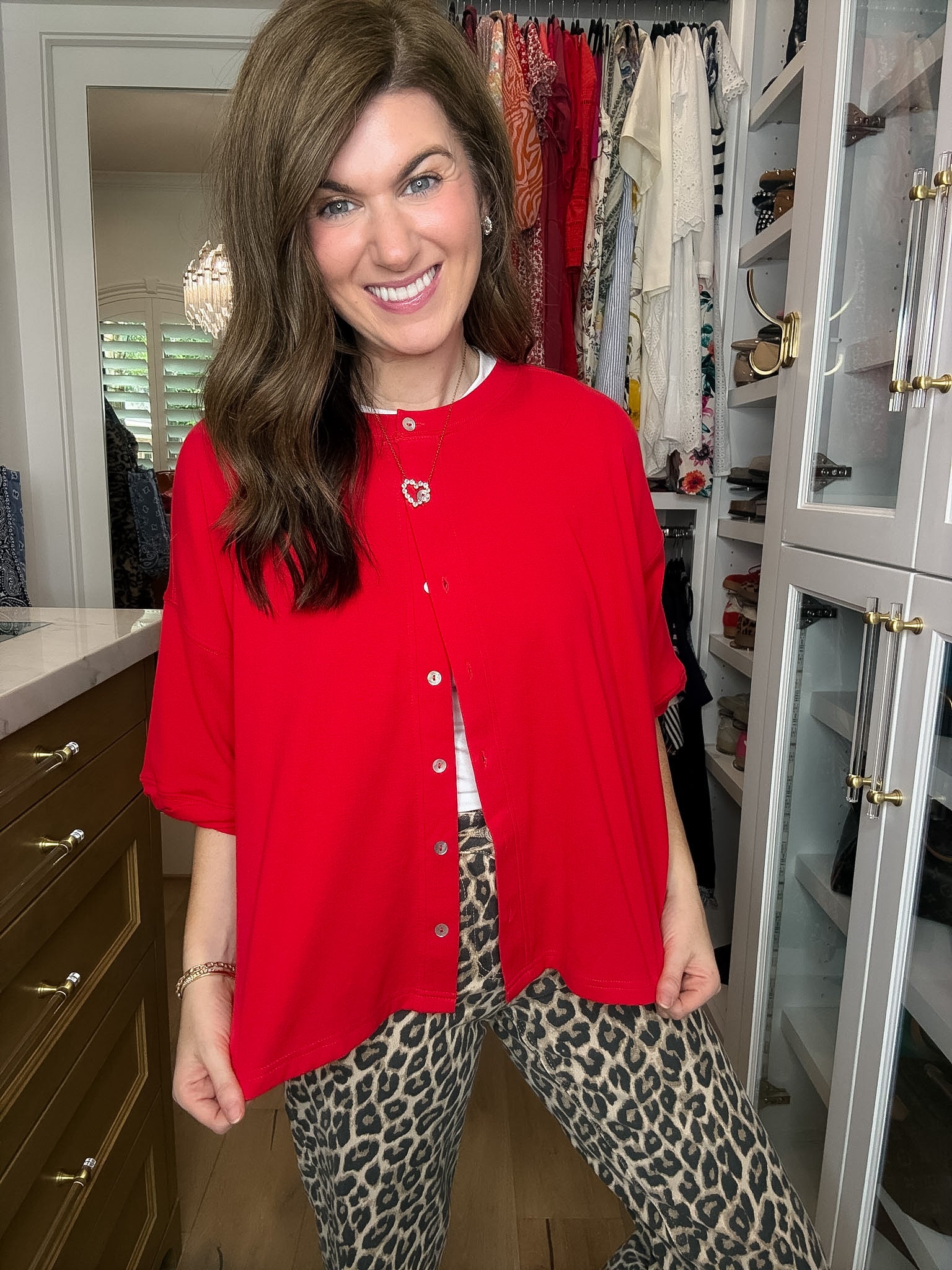 The Finishing Touch Cardigan in Red