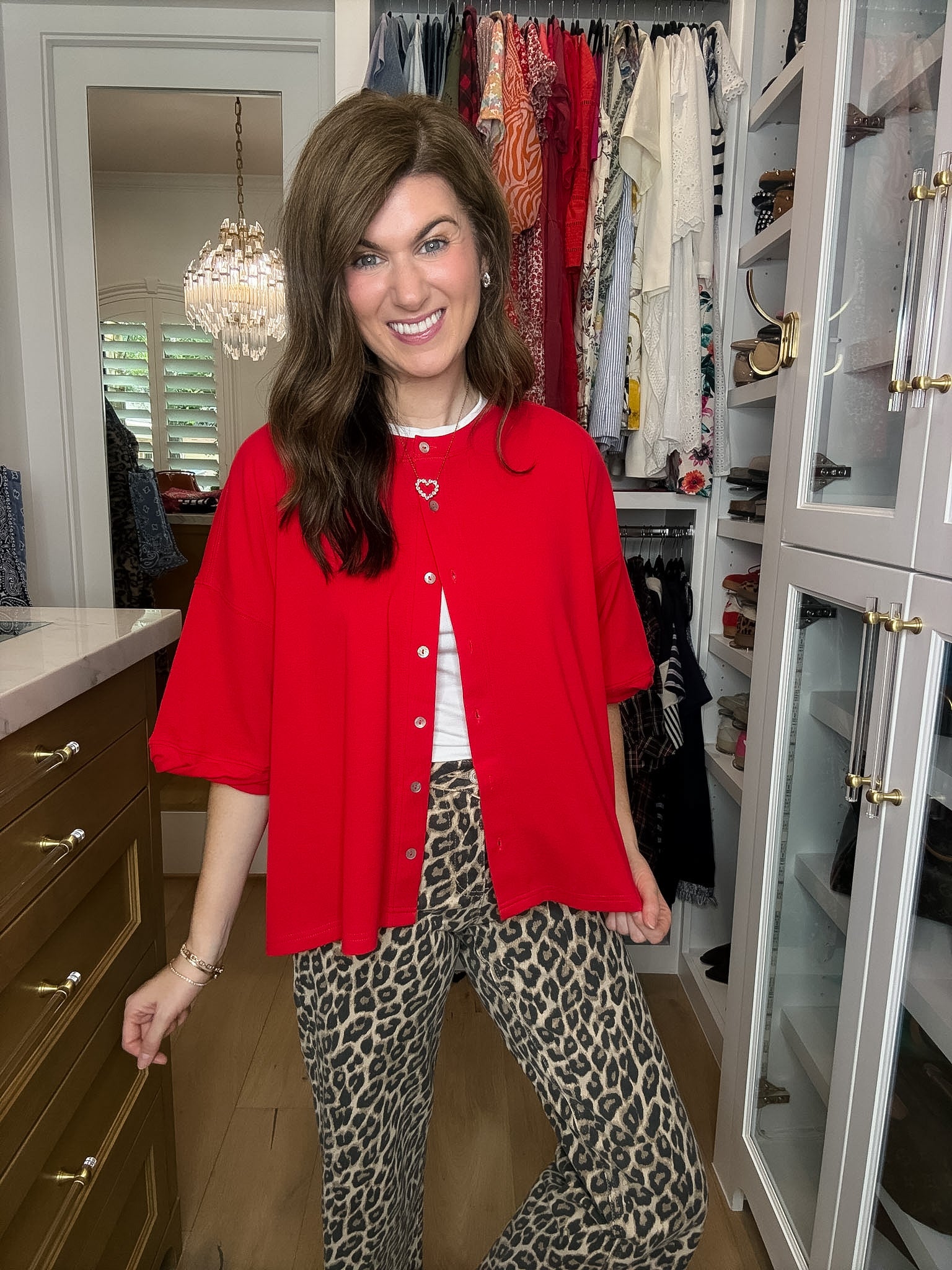 The Finishing Touch Cardigan in Red
