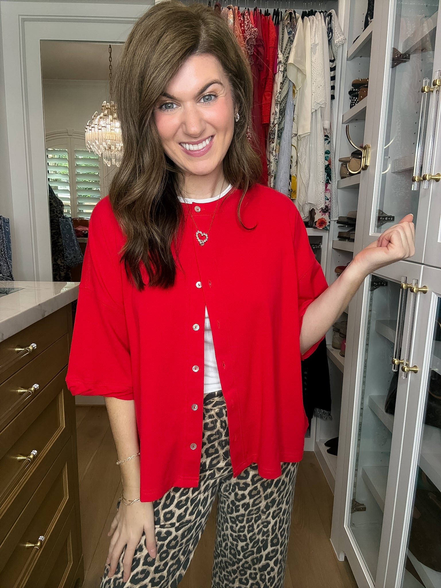 The Finishing Touch Cardigan in Red