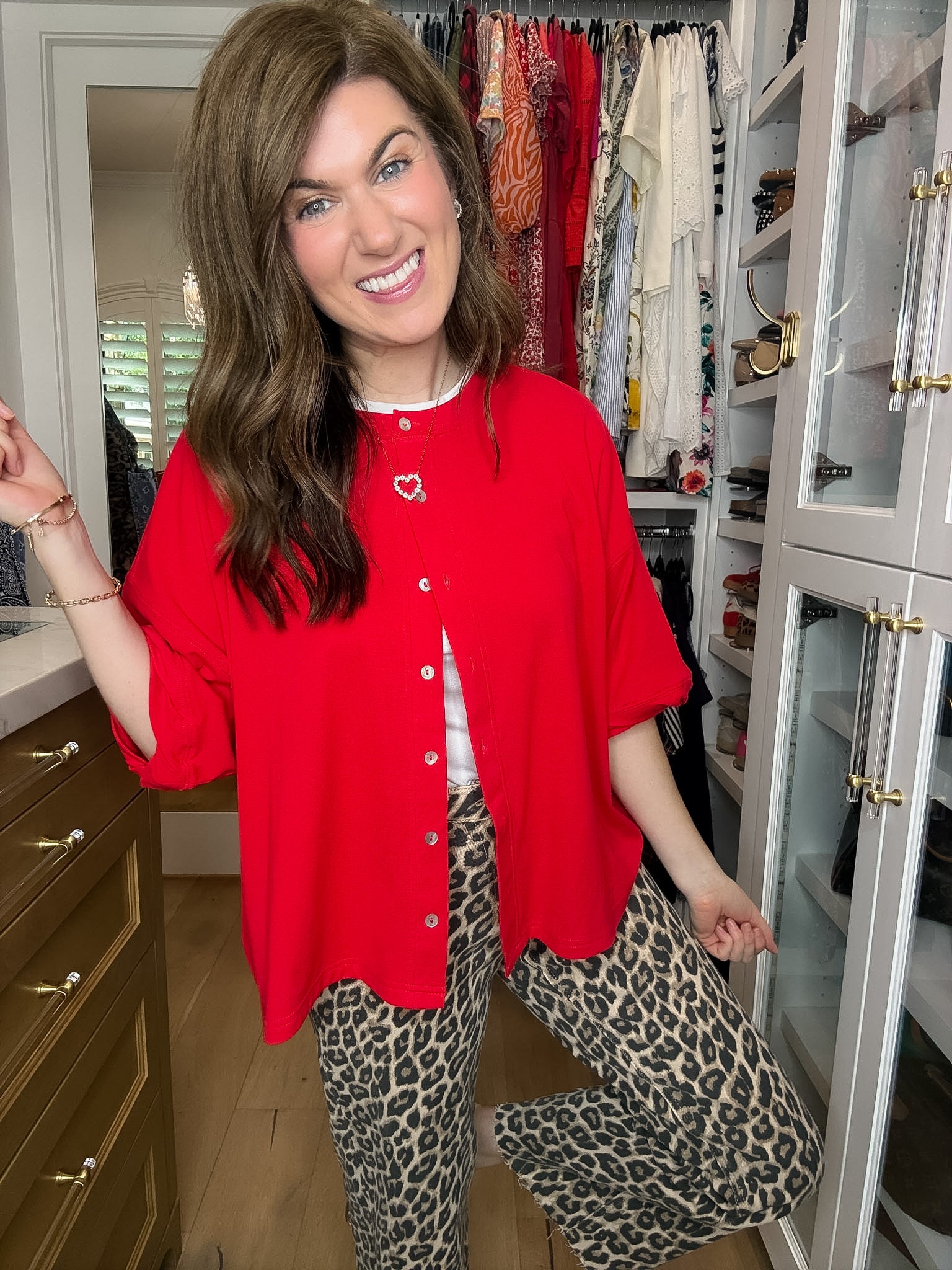 The Finishing Touch Cardigan in Red
