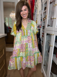 DAILY DEAL! Wildflower Wander Dress in Green *Final Sale*