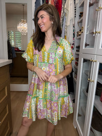 DAILY DEAL! Wildflower Wander Dress in Green *Final Sale*