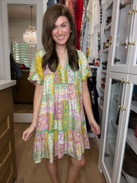 DAILY DEAL! Wildflower Wander Dress in Green *Final Sale*