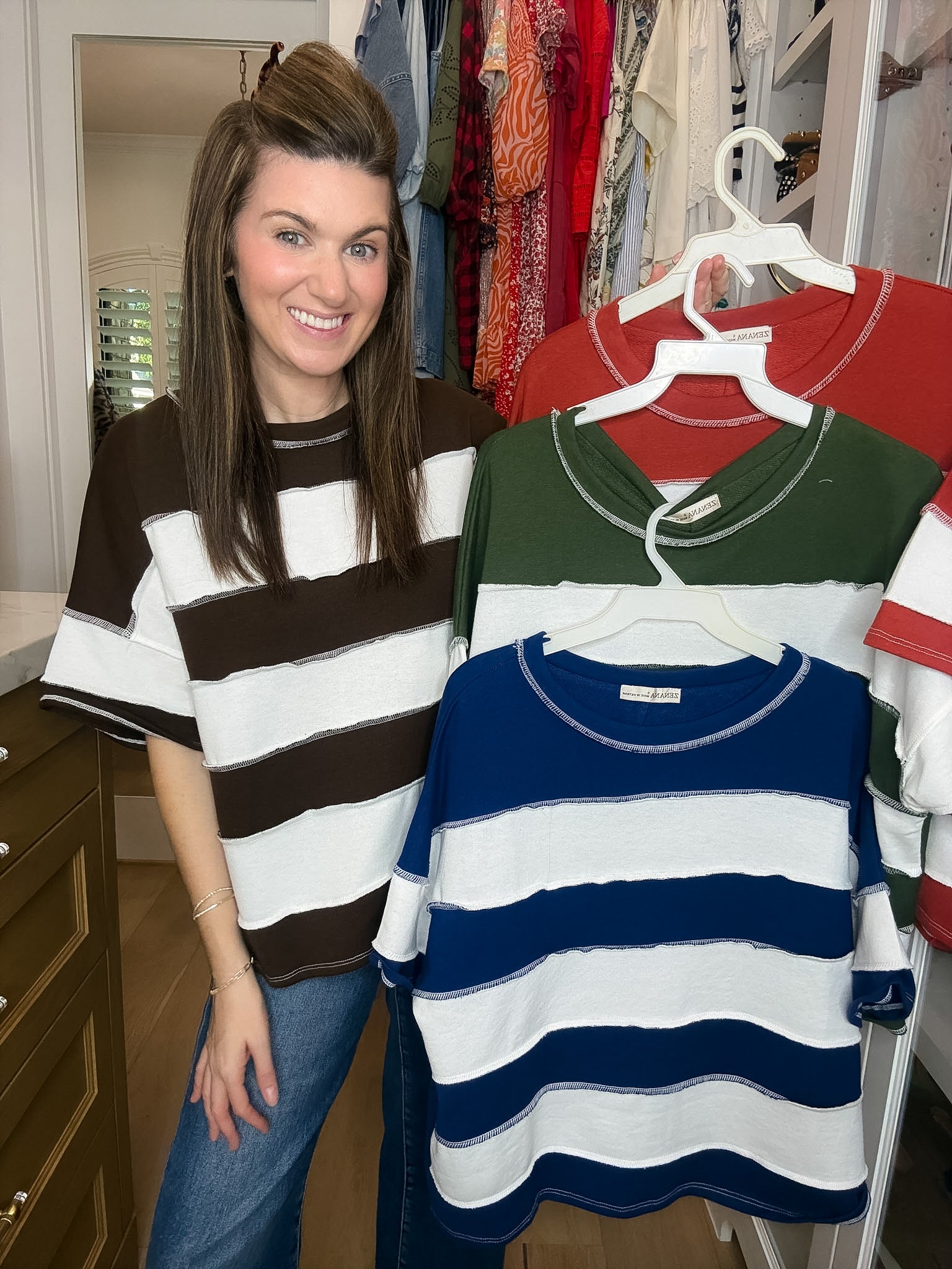 DOORBUSTER! Around Town Striped Top in Multiple Colors *Final Sale*