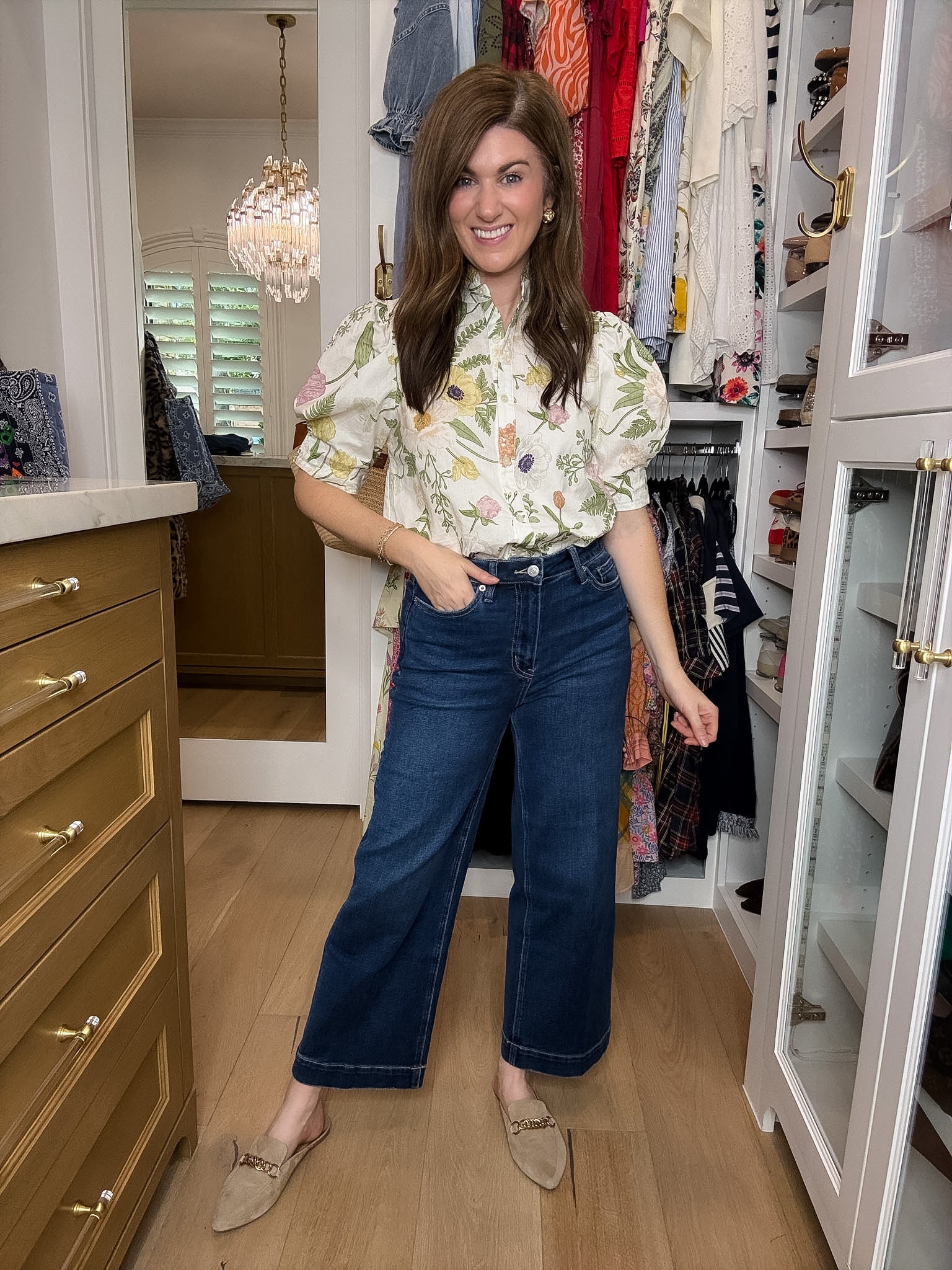 Mica Becca High Rise Wide Crop Trouser Hem