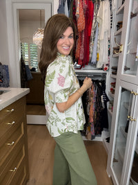Petal and Fern Top in Cream