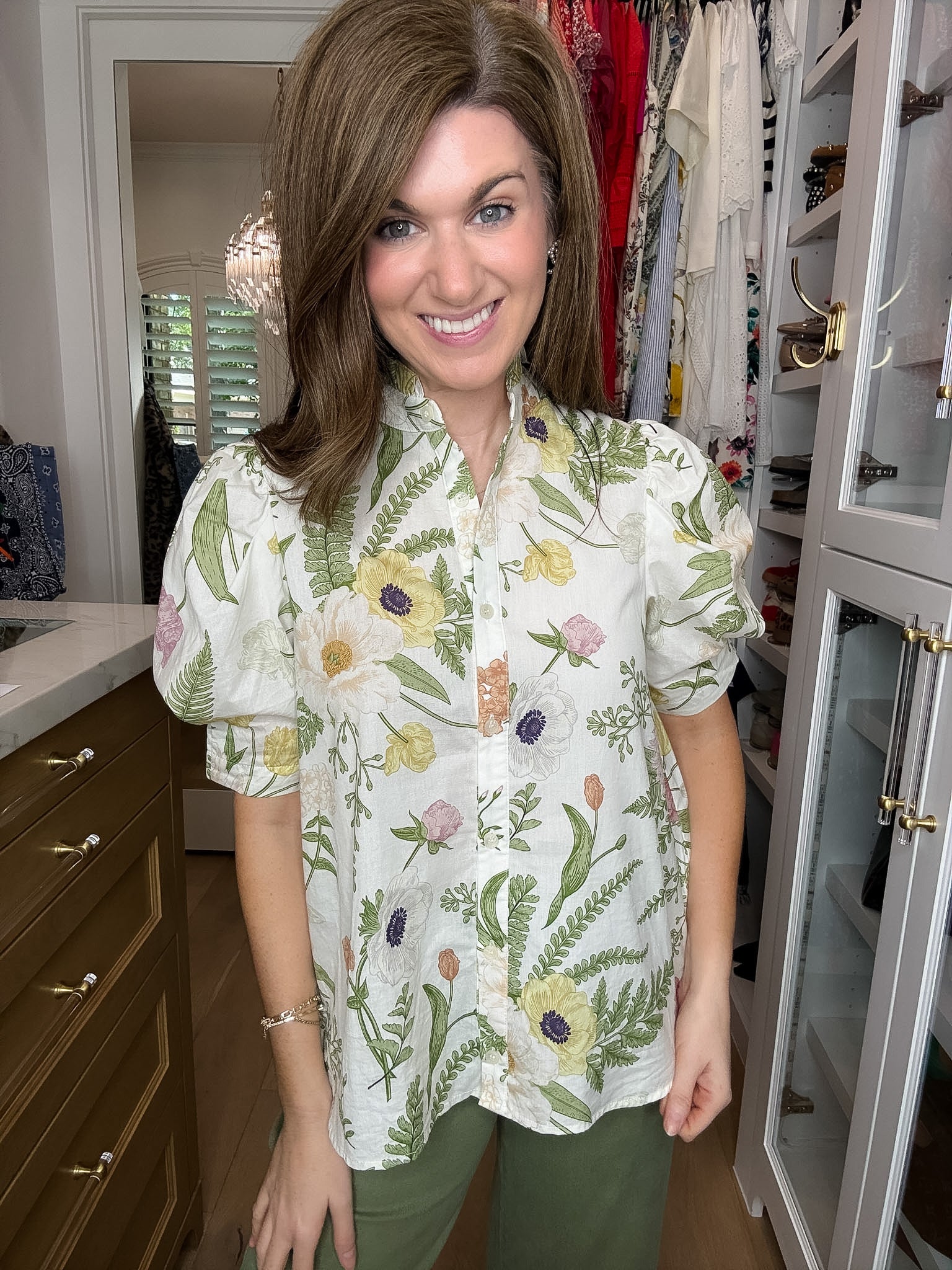 Petal and Fern Top in Cream